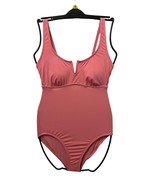 Anne Cole Womens X-Small Swimsuit Pink One Piece Ribbed Adjustable V Wir... - $13.55 CAD