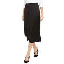 Alfani Faux-Wrap Skirt - Deep Black, Size 6 - £19.66 GBP