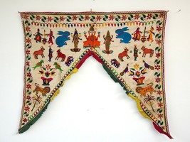 Vintage Welcome Gate Toran Door Valance Window Décor Tapestry Wall Hanging DV17 - £38.89 GBP