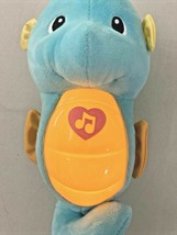 Fisher Price Blue Plush Soothe and Glow Seahorse Tested Works No Tag Sanitized - £14.19 GBP