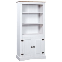 vidaXL Rustic White Pine Sideboard Cabinet, Rectangular Storage 36x15x30 - $380.89 CAD