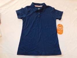Wonder Nation girl&#39;s youth short sleeve polo shirt S 6-6X Navy Blue Scho... - £19.54 GBP