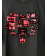 TeeFury Gamer XLarge Shirt &quot;Retro Gamer Heart&quot; Classic Game System CHARCOAL - £11.79 GBP