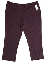 Counterparts Womens Burgundy Cabernet Formal Pants Slims Comfort Easy Care 24W - £15.56 GBP