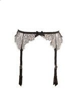 L&#39;agent By Agent Provocateur Womens Suspenders Lace Glossy Black Size S - £23.20 GBP