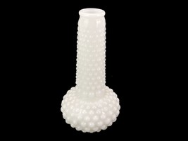 Vintage Milk Glass Bud Vase, Hobnail Stovepipe Neck, Genie Bottle Shape,... - $19.55
