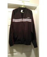 Adidas Black Red / White Full Zip Warm up Track Jacket Men&#39;s L - $35.61 CAD