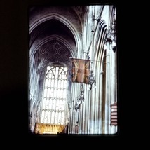 London England Medieval Cathedral Stained Glass Window 1977 Found Slide ... - $8.49