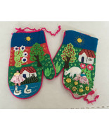 vintage arpillera style south american applique decorative use only poth... - $19.75