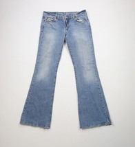 Vintage 90s Y2K Lucky Brand Womens 10 Distressed Flared Babydoll Denim J... - $69.25