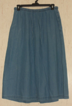 Excellent Womens Woman Within Lightweight Denim Pull On Skirt W/ Pockets Sz 16W - £26.12 GBP