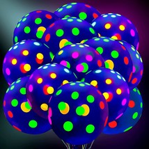 50 Pcs Glow In The Dark Balloons Neon Balloons Decoration Neon Party Supplies Uv - £12.57 GBP