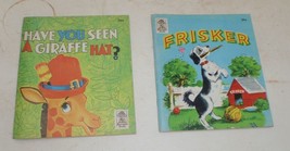 Lot Of 2 Vintage Children&#39;s Book - Frisker, Have You Seen A Giraffe Hat? - £7.64 GBP