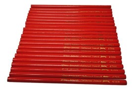 Vintage No. 4784 Red &quot;Grey-Hound&quot; Coloured Pencil Lot (21) NOS Arts Drawing - £17.10 GBP