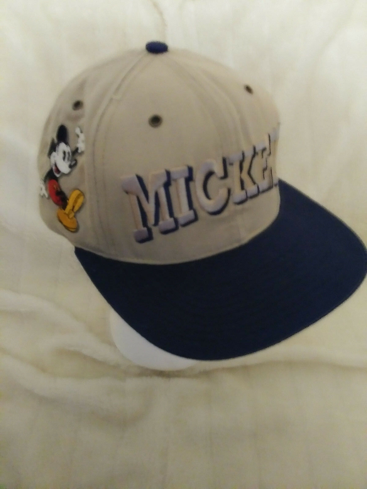 Mickey Mouse Baseball Hat Cap Since 1928 The Disney Store Navy Tan Adjustable - $26.07