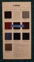 1990 JEEP FULL LINE COULEURS EXTÉRIEURES BROCHURE - ÉTATS-UNIS - EXCELLE... - $8.72