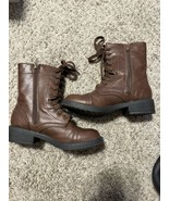 Arizona Jean Co. Women Judson Brown Lace up detail Size Zip Combat Boots... - $25.54 CAD