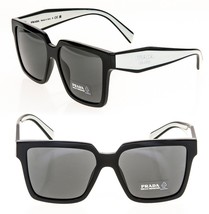 Prada Symbole Black White Color Block Triangle PR24ZS 24Z Fashion Sunglasses - £310.53 GBP