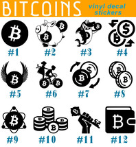 Bitcoin Vinyl Decal Sticker Car Window Laptop iPad Cryptocurrency BTC Coin Money - £3.36 GBP+