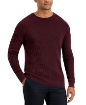 Alfani Men&#39;s Regular Fit Geo-Stich Sweater in Port Heather-Large - £14.84 GBP