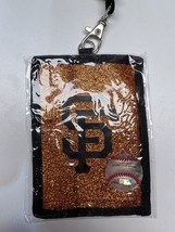 MLB San Francisco Giants Baseball Official Bling Lanyard Lobster Clasp ID Holder - £9.41 GBP