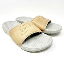Nike Benassi JDI Vachetta Tan Off White Womens 6 Sandals AO4642 200 - £15.77 GBP