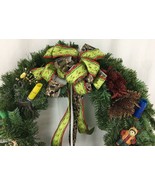 Christmas Wreath Hunting Theme Holiday Winter Wreath 19&quot; Hand Made Hangi... - £23.52 GBP