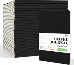 Feela 36-Piece Soft Cover Journal Bulk, Black, A5, Lined Blank Travel, 8... - $73.94