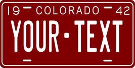 Colorado 1942 License Plate Personalized Custom Car Bike Motorcycle Moped Tag - $10.99+