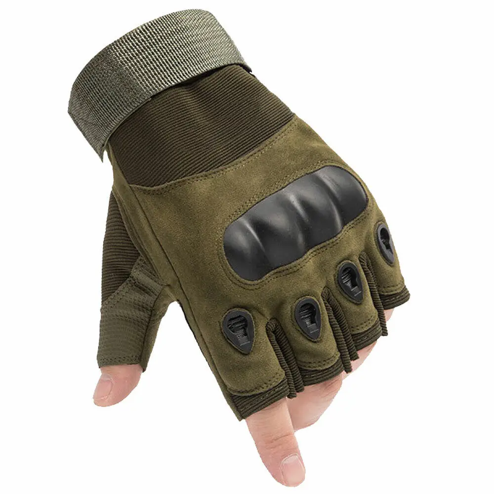  Gloves Motorcycle  Fingerless  Cycling Glove Men  Gloves Combat Paintball t Gea - £84.60 GBP