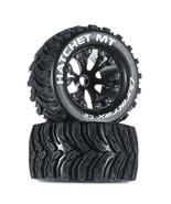 Duratrax DTXC3524 Hatchet MT 2.8&quot; 2WD Mounted Front Tires/Wheels Black (2) - $33.83 CAD