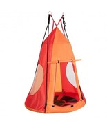 2-in-1 40 Inch Kids Hanging Chair Detachable Swing Tent Set-Orange - Col... - $126.25 CAD