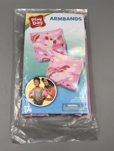 Play Day Kids Inflatable Unicorn Printed Armbands Floaties in Pink Ages ... - $3.37