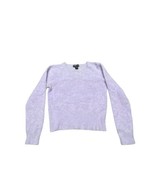 Style &amp; Co Women Purple Lambswool Angora Sweater Lavender Long Sleeve To... - £29.38 GBP