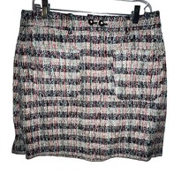 Scotch &amp; Soda Short Mini Tweed Pocket Front A Line Skirt Combo T Multi C... - £27.77 GBP