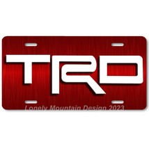 Toyota TRD Inspired Art White on Red FLAT Aluminum Novelty License Tag Plate - $17.99