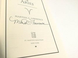 Elizabeth Chase Mysteries Series Ashes of Aries Martha C. Lawerence Signed Copy - $29.69