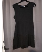 Vintage Honors Dress Large Black Geometric USA Acetate Rayon - €12,89 EUR