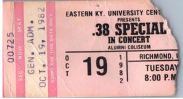 .38 Special Concert Ticket Stub October 19 1982 Richmond Kentucky - £27.25 GBP