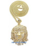 Esskeetit Pump Necklace New Iced Out Pendant With 24 Inch Long Cuban Cha... - $25.89