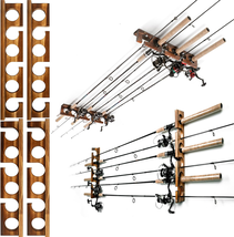 Holds up to 12 Rods Fishing Pole Rod Racks Wall or Ceiling Mounted Fi - $850.30 MXN