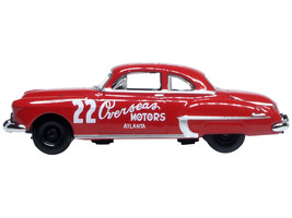 1949 Oldsmobile Rocket 88 Coupe #22 &quot;Overseas Motors Atlanta&quot; Red 1/87 (HO) Scal - £21.53 GBP