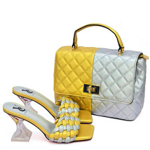 Italian Lady Shoes And Bag Luxury Design With Matching Sandals 7 CM High Heels - £79.11 GBP