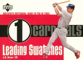 2003 Upper Deck Leading Swatches J D Drew JD Cardinals - $3.00