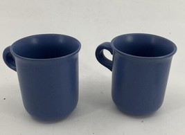 2 Pieces Dansk Mesa Sky Blue Tall Coffee Cups Mugs Japan 4 1/8&quot; Cappucino EXCELL - £27.08 GBP