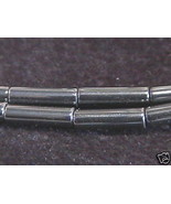 4mm x 13mm Hematite Round Tube Beads (30 beads per strand) - $2.97