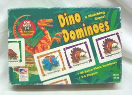 DINO DOMINOES Kids Family COMPLETE MATCHING GAME Ages 3-8 Dinosaurs - $278.74 MXN