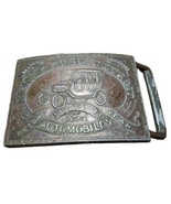 HENRY FORD DETROIT CLASSIC AUTOMOBILE RECORD MODEL T YEAR BRASS BELT BUCKLE - $7.82