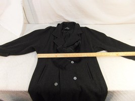 Women&#39;s Jofeld Black Wool Nylon Blend Trench Coat Built In Scarf Medium ... - £22.90 GBP