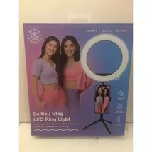 RHEA- Dixie &amp; Charli Selfie / Vlog Led Ring Light W Table Stand &amp; Wired ... - $76.99
